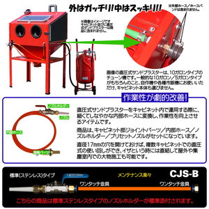 [直圧式] 汎用 サンドブラスト キャビネット接続セット CJS-B