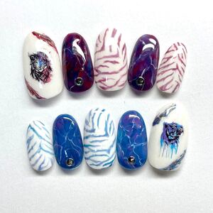 ネイルチップ 付け爪 ジェルネイルチップ ハンドメイド