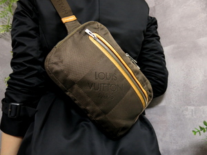 ●美品●LOUIS VUITTON ルイ・ヴィトン●メンズ●ダミエ ジェアン●アルシェ●キャンバス ヌメ革 レザー●ボディ バッグ●テール●Js23776