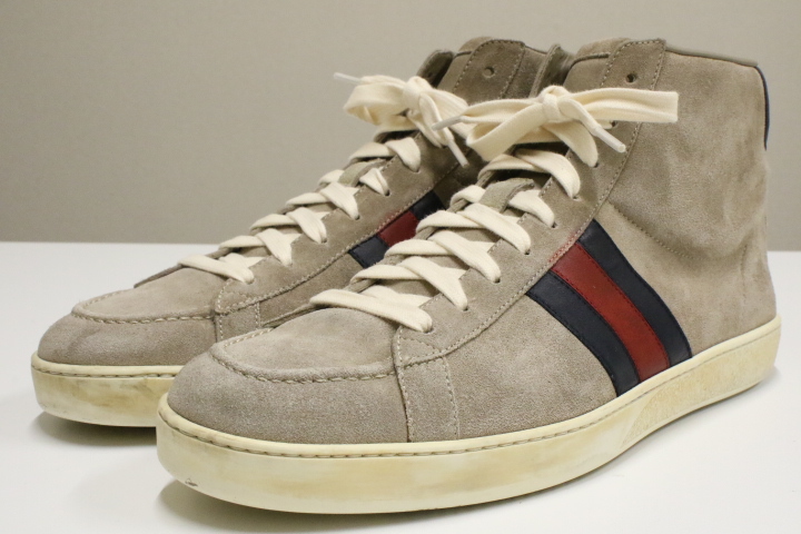 ハイカット♩ GUCCI スエードレザー スニーカー 41 ブラウン グッチ
