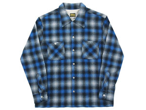 希少 S 美品 TENDERLOIN T-WOOL SHT ウールチェックシャツ テンダーロイン ブルー 青 BLUE GREY BLACK