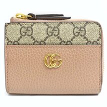 GUCCI【グッチ】L字型財布　658609　GGマーモント　ピンク系　レディース【中古】_画像2