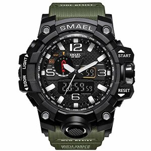 腕時計 メンズ SMAEL腕時計 メンズウォッチ 防水 スポーツウォッチ アナログ表示 デジタル クオーツ腕時計 多機能 ミリタ