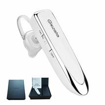 白 Glazata Bluetooth 日本語音声ヘッドセット V4.1 片耳 高音質 ，超大容量バッテリー、長持ちイヤホン、3_画像1