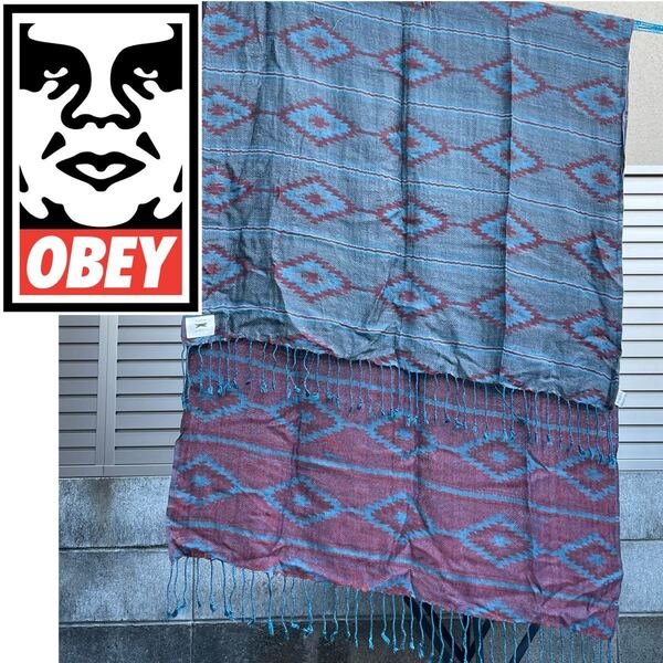 【レア】OBEY ネイティブ柄ストール