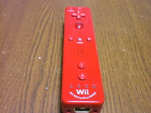 R045【即日配送 送料無料】Wii リモコン モーションプラス 純正(動作確認済) 赤 レッド RVL-036 コントローラ