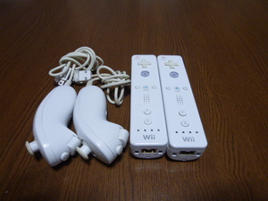 RN045【送料無料 動作確認済】Wii リモコン ヌンチャク 2個セット ホワイト 白