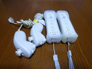 RSJN029【送料無料】Wii リモコン　ジャケット ストラップ 　ヌンチャク　2個セット　ホワイト　白（動作良好 クリーニング済)白
