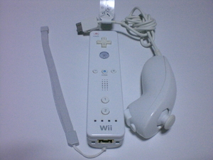 RN009【即日配送 送料無料 動作確認済】Wii　リモコン　ヌンチャク　ストラップ　白　ホワイト　RVL-003　RVL-004　コントローラ