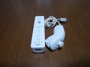 RN009【送料無料 動作確認済】Wii リモコン ヌンチャク セット ホワイト 白