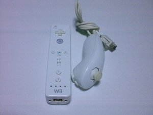 RN015【即日配送 送料無料 動作確認済】Wii　リモコン　ヌンチャク　白　ホワイト　RVL-003　RVL-004　コントローラ
