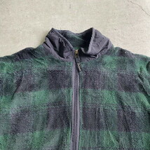 90年代 WOOLRICH ウールリッチ チェック柄 フリースジャケット メンズXL_画像3