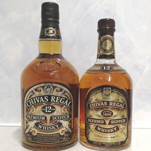 シーバスリーガル12年 1L 750ml 飲み比べ2本セット 未開栓 箱あり