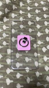 バンカーリング　ピンク　iPhoneケース付き　iPhone7 plus iPhone8 plus Buntcar Ring