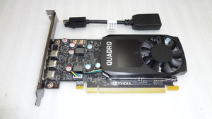 1円～ GT1030採用コアGP107搭載・4K×3画面出力対応 nVIDIA Quadro P400 F2NVH GDDR5 2GB Mini DP-DP変換ケーブル付 未使用品(SAVE210)