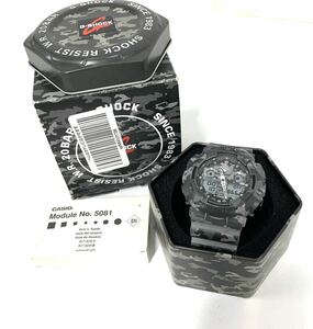 カシオ CASIO G-SHOCK 腕時計 GショックQZ カモフラージュシリーズ GA-100CM ラウンド アナデジ メンズ腕時計 動作未確認 カy4
