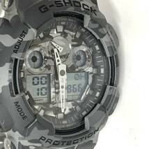 カシオ CASIO G-SHOCK 腕時計 GショックQZ カモフラージュシリーズ GA-100CM ラウンド アナデジ メンズ腕時計 動作未確認 カy4_画像7