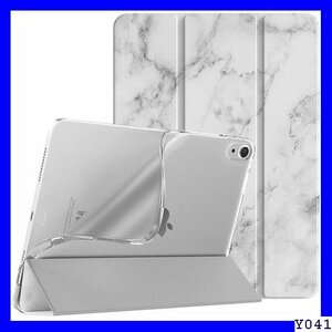 《新品/送料無料》 iPad air4 ケース 2020 10.9インチ ス マグネット 耐衝撃 軽量手帳型 ホワイト大理 78