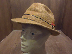 ビンテージ70's●STETSON 3X BEAVERフェドラハットベージュ6 7/8●220123i5-m-ht-flt 1970sステットソンフェルトソフト帽