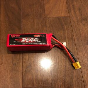高性能! 6セル KYPOM 22.2V 2500mAh リポ 連続35C放電!