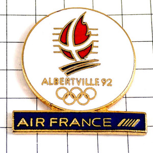 限定レア◆ピンバッジ◆アルベールビル冬季オリンピック五輪エールフランス航空ピンズフランス