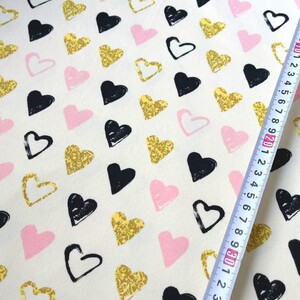SALE★ ハート Tシャツニット 180×55cm ハート柄 ニット生地 ハンドメイド 布 はぎれ ニット生地