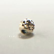 18金ビーズ3mm 日本製 k18 アクセサリーパーツ 18k 素材 きらきらカットビーズ ハンドメイド　カット入りビーズ　金属パーツ _画像3