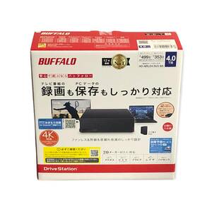 【新品未開封】バッファロー HD-NRLD4.0U3-BA 4TB 外付けハードディスクドライブ スタンダードモデル ブラック