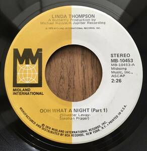 EP US盤 米盤 レコード LINDA THOMPSON / OOH WHAT A NIGHT MB-10453 リンダ・トンプソン