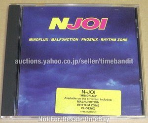 中古輸入CDS N-Joi Mindflux Malfunction Phoenix Rhythm Zone [Single 1991][078636216225] Deconstruction Njoi 販促スティッカー付