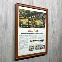 ◆即決◆1945年(昭和20年) Goodyear LIFEGUARD グッドイヤー タイヤ【B4-3545】アメリカビンテージ雑誌広告【B4額装品】当時物広告★同梱可_画像2