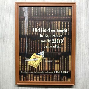 ◆即決◆1948年(昭和23年) OLD GOLD オールド ゴールド タバコ【B4-6587】アメリカビンテージ雑誌広告【B4額装品】当時物/本物広告★同梱可