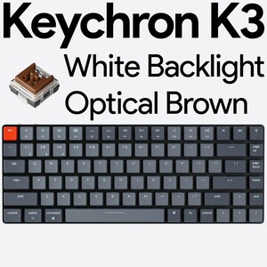 Keychron K3 Version2 オプティカル茶軸Whiteバックライト
