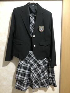 卒業式 ブラック　ジャケット　スカート　ネクタイ　155　Lサイズ