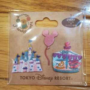 完売品＊新商品 新品Disneyディズニー ハンディークラフト ワッペン アイロンシール ピンク バルーンディズニーランド　ディズニーシー