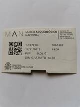 △国立考古学博物館　スペイン　マドリード　Museo Arqueolgico Nacional　入場券　使用済み　_画像2