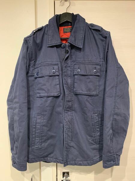 Abercrombie&Fitch アバクロ ジャケット M 紺 ネイビー ウォッシュド加工 ミリタリージャケット