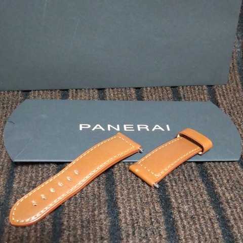 PANERAI パネライ ストラップ 茶 ベルト カーフ brown 尾錠 ピン バックル BA 遊環 正規 純正 22 / 24 mm 送料込み