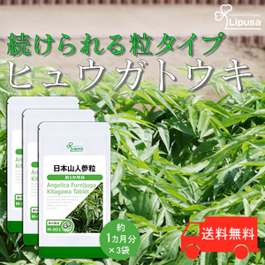 【リプサ公式】 日本山人参粒 約1か月分×3袋 M-001-3 サプリメント サプリ 健康食品 送料無料