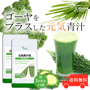 【リプサ公式】 元気青汁粒 約3か月分×2袋 T-712-2 サプリメント サプリ 健康食品 送料無料