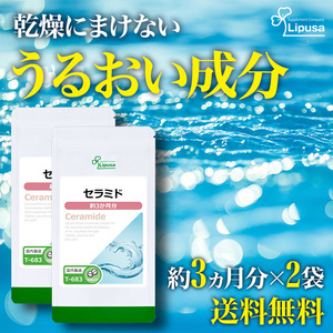 【リプサ公式】 セラミド 約3か月分×2袋 T-683-2 サプリメント サプリ 健康食品 美容 送料無料