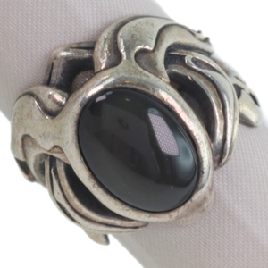  кольцо * кольцо серебряный 925 15.5 номер чёрный унисекс [61310357] б/у 
