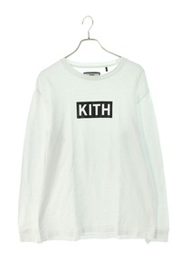 キス KITH サイズ:M ボックスロゴ長袖カットソー ホワイト×ブラック 【0110】【99】