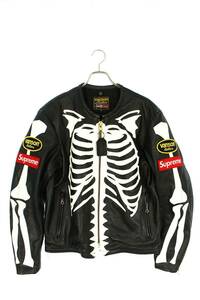 シュプリーム SUPREME バンソン 17AW Leather Bones Jacket サイズ:M ボーンレザージャケット ブラック 【1310】【05】