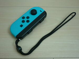 ◇■ 任天堂純正品 Nintendo Switch Joy-Con(L)ネオンブルー ストラップ付 動作確認済 ジョイコン コントローラー 中古 即決