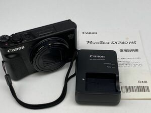 0102-1280ST⑫620 Canon キャノン SX740 HS PowerShot コンパクトデジタルカメラ / レンズ CANON ZOOM LENS 40x is 充電器 説明書 付属