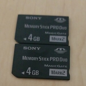 PSP メモリースティック4GB 2枚 SONY