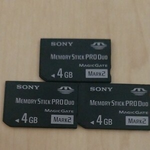PSP メモリースティック 4GB 3枚 SONY
