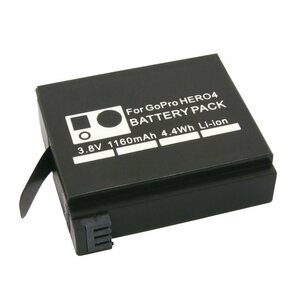 GoPro HERO4 カメラ用 大容量 リチウムイオン バッテリーパック 1個 互換 AHDBT-401 充電池