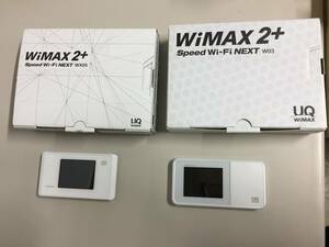 ●KDDI UQ WiMAX 2+ Speed Wi-Fi NEXT WX05 モバイルルーター + W03 HWD34 2個セット　【22/0104/01